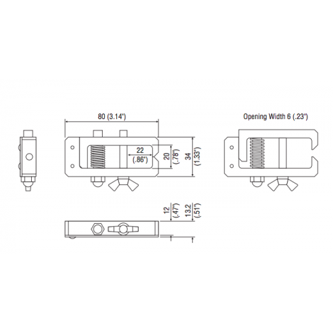 CH-500N Terminal Clamp Jig for Crimp Pull Test wire harness clamp aerospace 